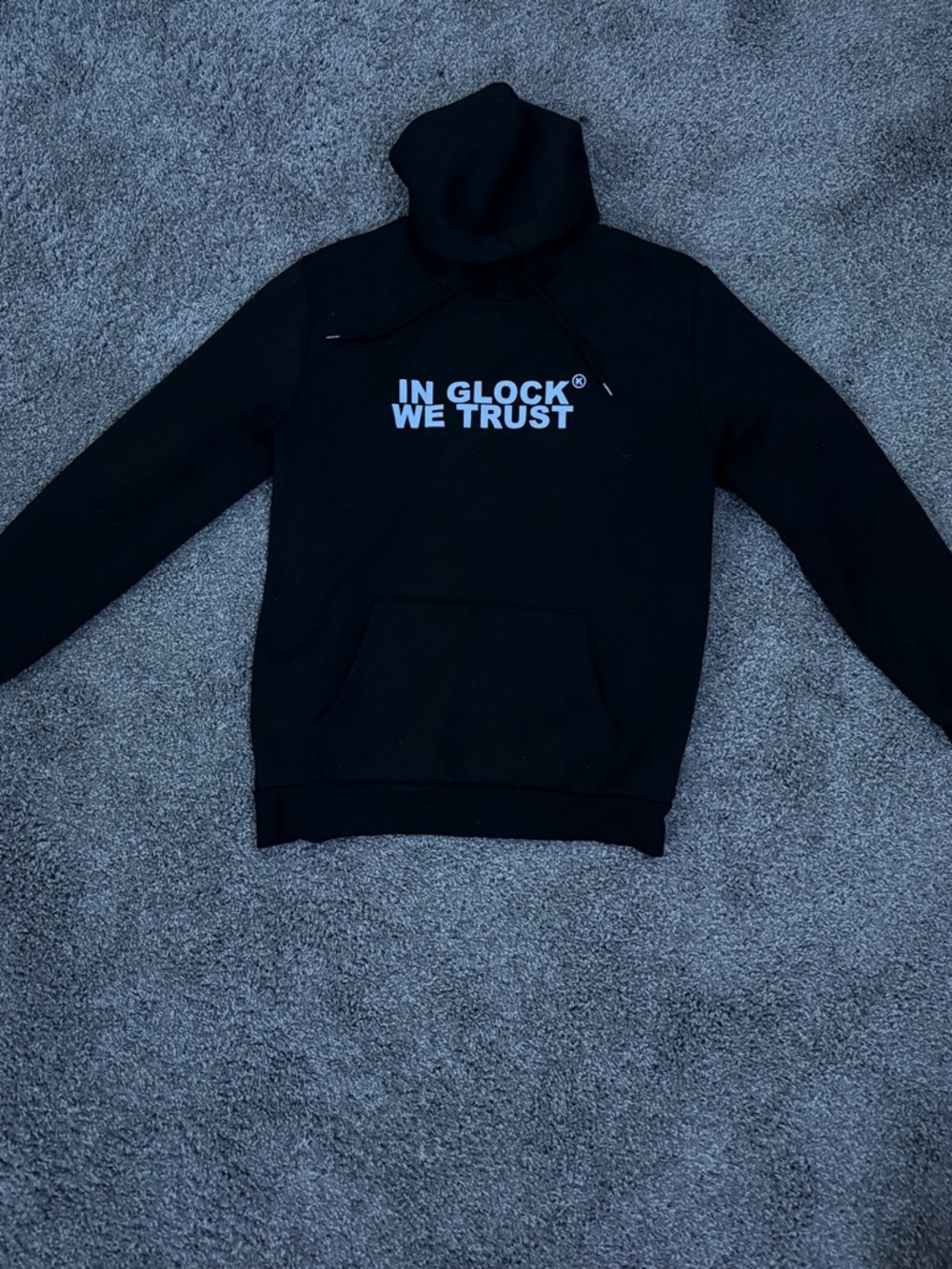 Black 'In Glock We Trust' Pullover Hoodie